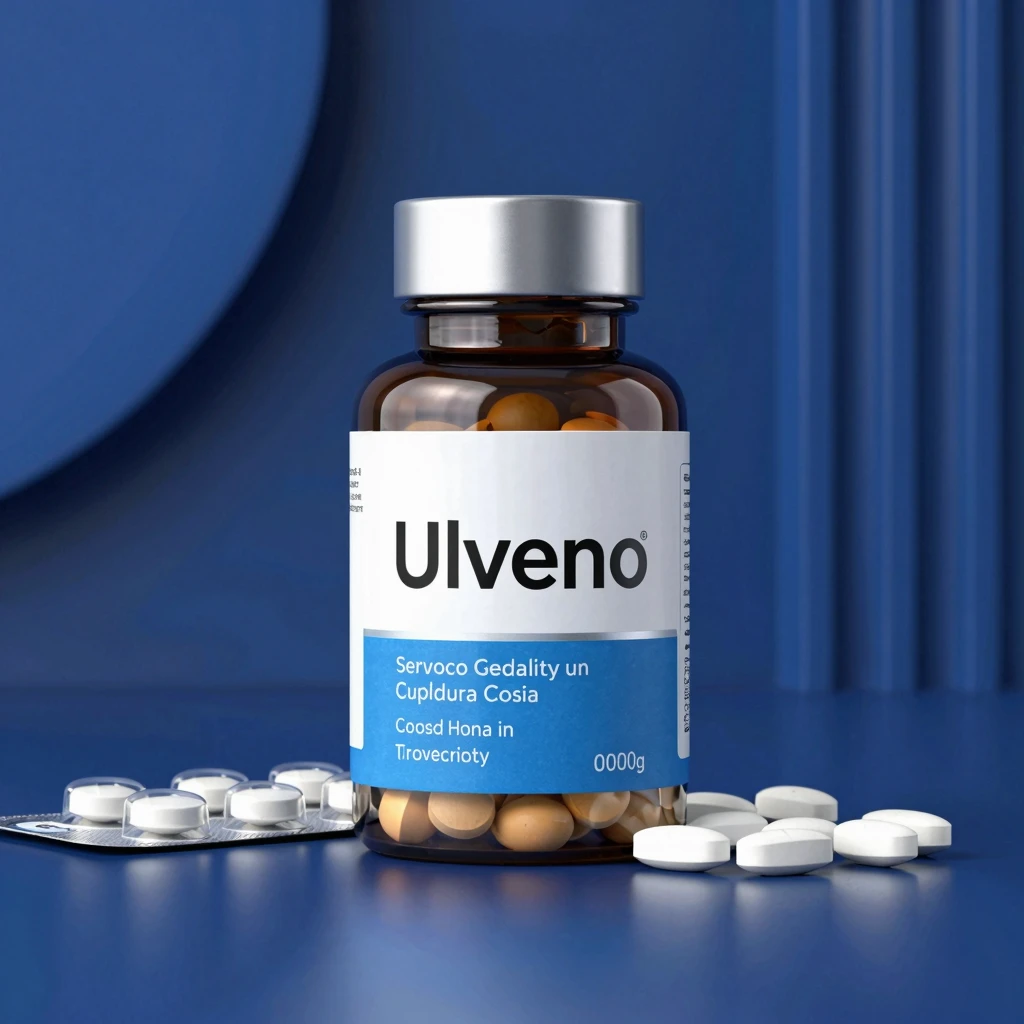 Ulveno supplement bottle with product packaging
